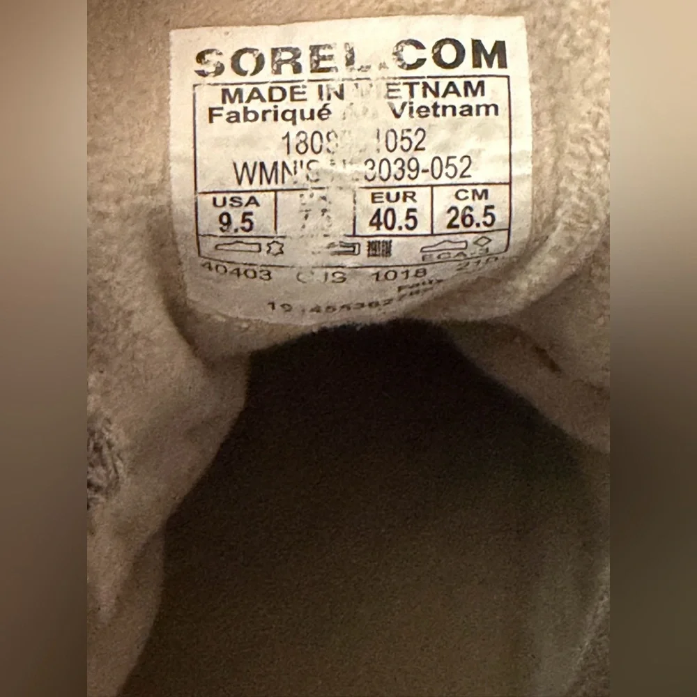 Sorel Explorer II Joan Mid Calf Winter Snow Boots Quarry/Black Womens Size 9.5